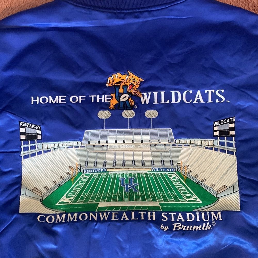 XL Brand New Vintage 90s Kentucky Wildcats Bomber Football Jacket - Picture 6 of 8